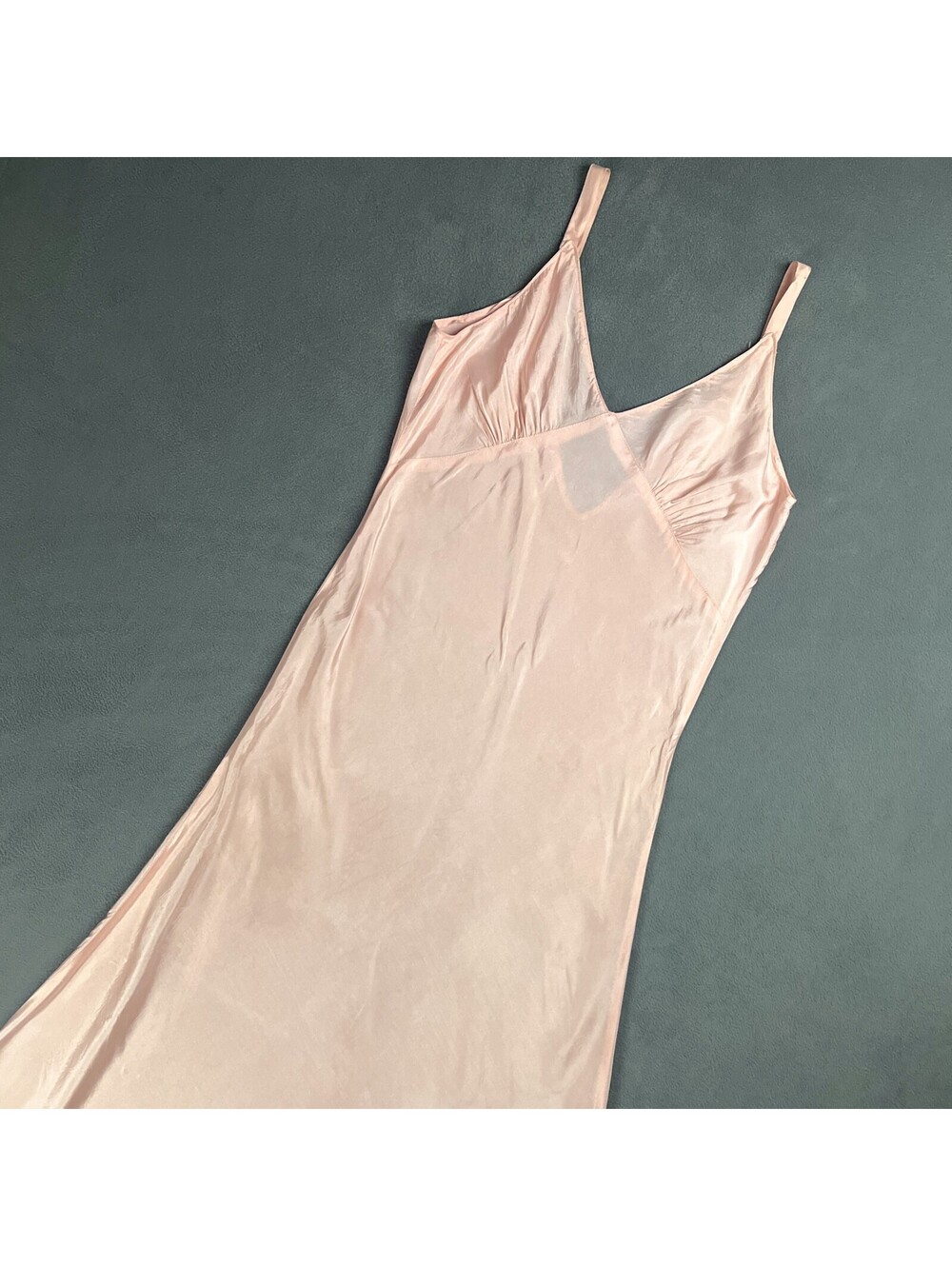 40's Bias Cut Peach Maxi Slip